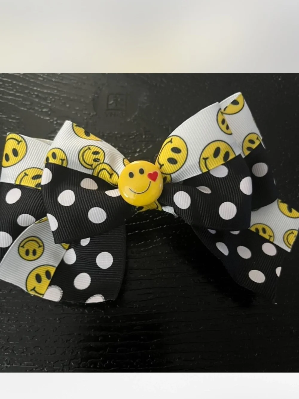 “Don’t Worry be Happy” inspired hair bows